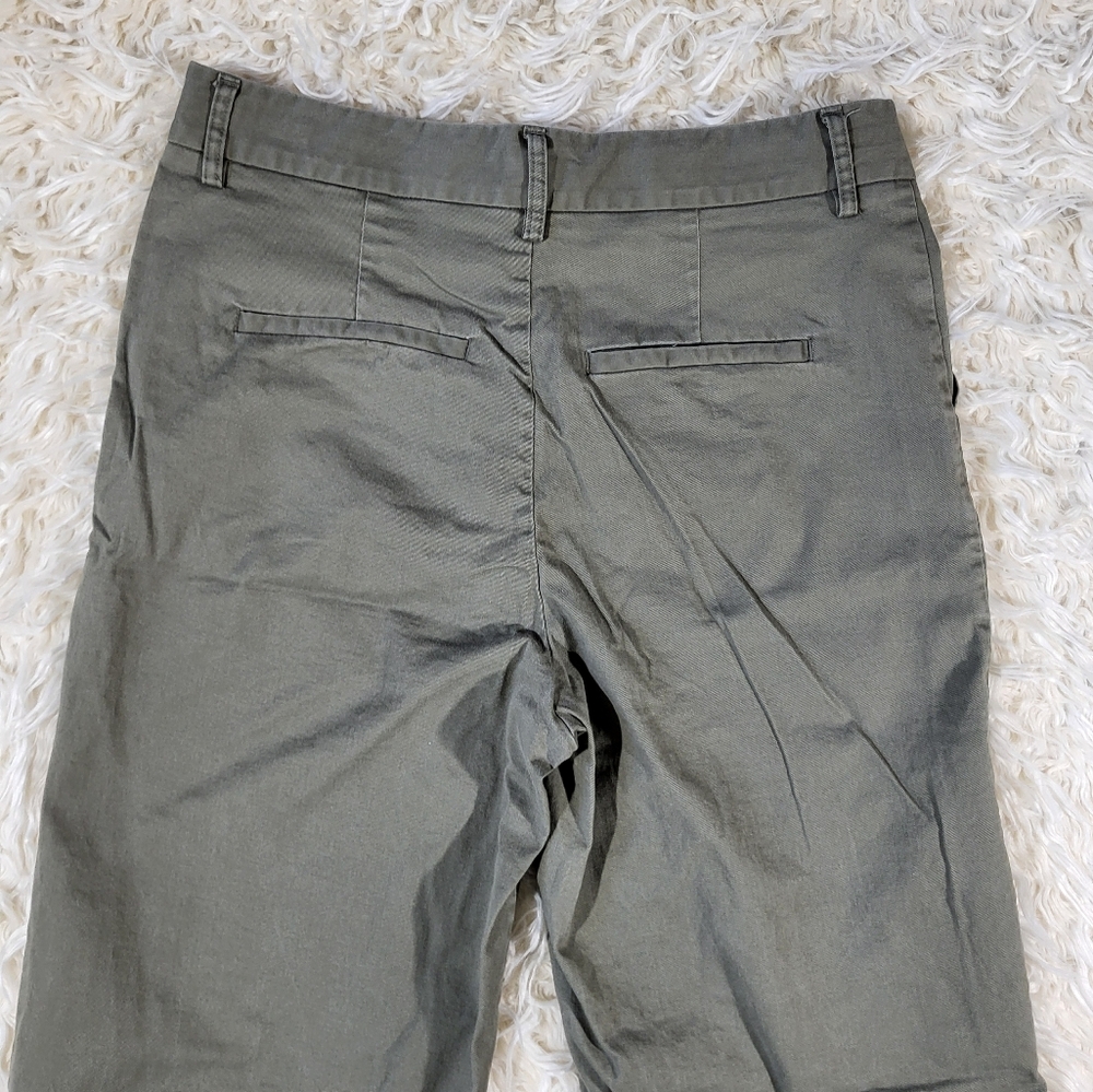 Good American - Good Ease Wide Leg Twill Pants Green Olive - Size 6/28 - Picture 14 of 16